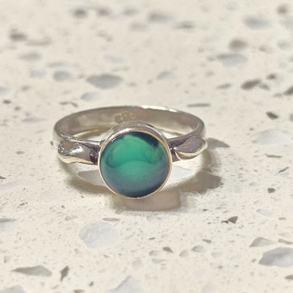 Malachite and Sterling ring